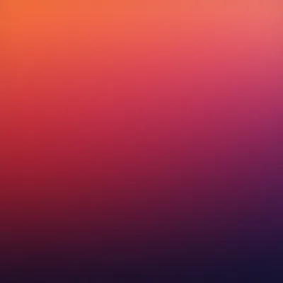 Coral orange at the top deepens through scarlet and magenta into a near-black plum base — the darkest quarter sits at the bottom where the iPad dock lives.