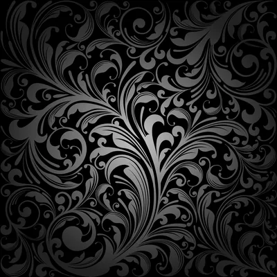 Curling silver scrollwork fills the whole square, the strokes thickest through the middle and thinning out toward the corners.