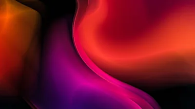 Waves of red and orange light roll through a black frame, a magenta fold cutting up the centre while both lower corners stay dark for icons.