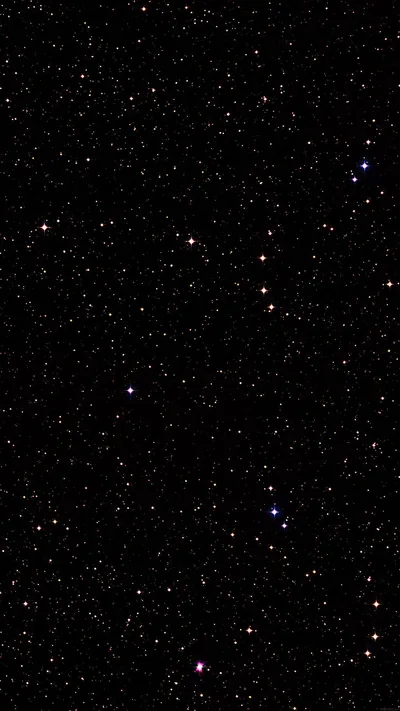 Fine white and blue stars cover a tall black frame from edge to edge, evenly enough that icons sit anywhere without clashing.