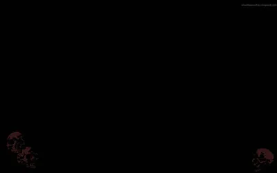 Almost the whole frame is empty black, with faint dark red floral shapes creeping in from the bottom two corners and plenty of clear room for icons.