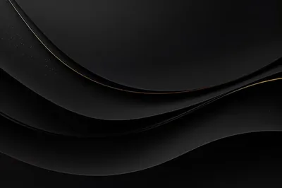 Overlapping matte layers curve across the frame like dunes, a single gold thread lighting one edge on the right while the upper left stays darkest.