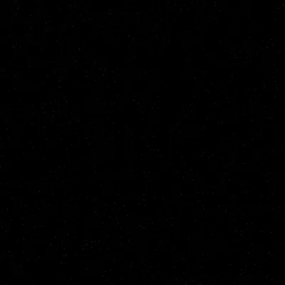 True black across the square frame with a scatter of pinpoint specks, faint enough to read as dust on an otherwise empty surface.