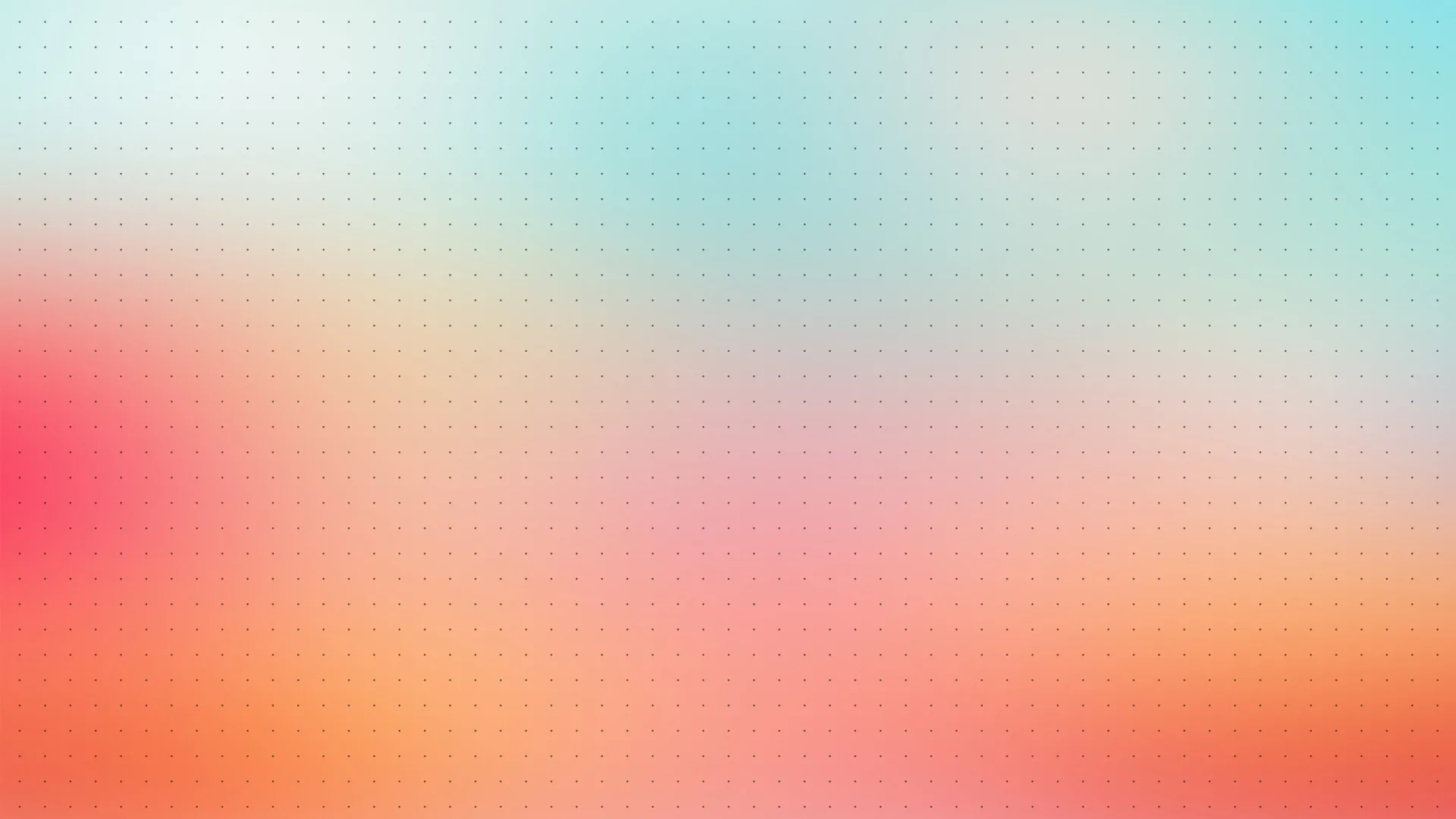Washed coral and salmon drift under a mint-tinted top edge, a faint dotted texture running through the pastel haze like fabric weave.