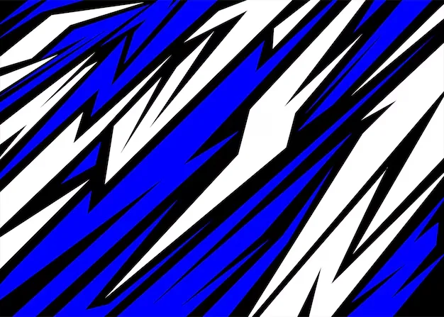White and cobalt lightning slashes cut across black from lower left to upper right, the pattern so dense that no corner stays quiet for icons.