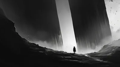 A very dark field with a barely visible grid surfacing near the middle and nothing at the edges.