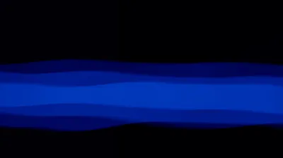 A single band of layered cobalt waves runs the full width of the frame, everything above and below it dropping to solid black.