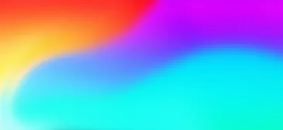 Saturated red and magenta pour over a yellow corner into electric blue and cyan below, the colours meeting in clean sweeps rather than haze.