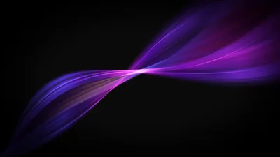 Fanned violet strands pinch to a bright waist in the centre and spread out again, fading into black at both ends.