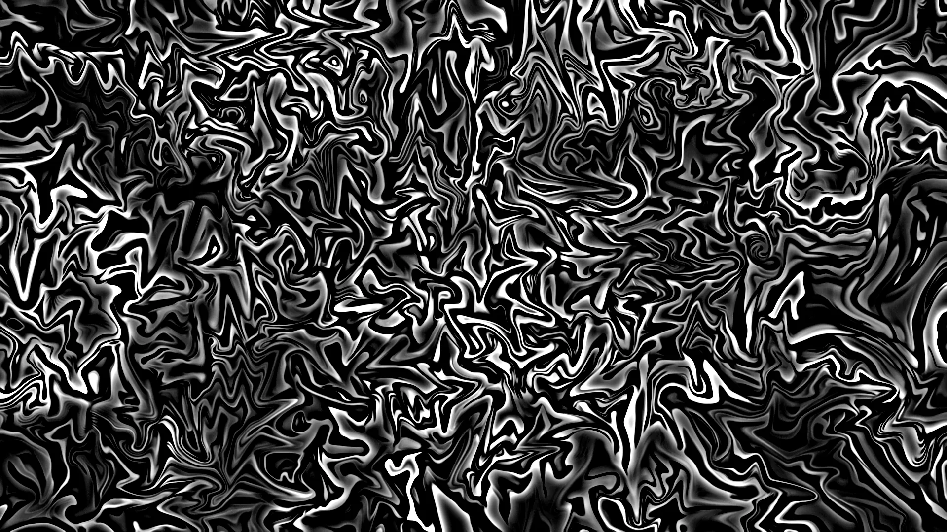A dense field of white worm-like lines writhing edge to edge, high-contrast monochrome noise with no clear focal point.
