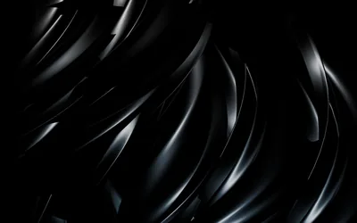 Curved dark blades twist around a central point, light running along each edge and dying at the corners.