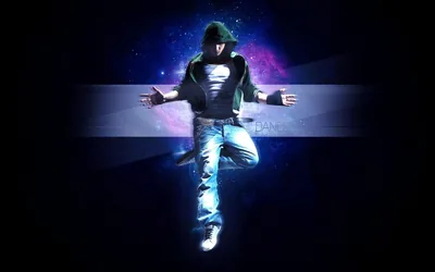 A boy in a glowing hoodie hangs mid-air with arms out, a purple and blue nebula behind him and light spilling down his jeans.