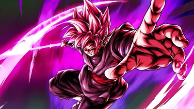 Grinning card art of the Rosé leaping forward to point straight at the viewer, red-wrapped forearm leading while magenta slashes rake the background.
