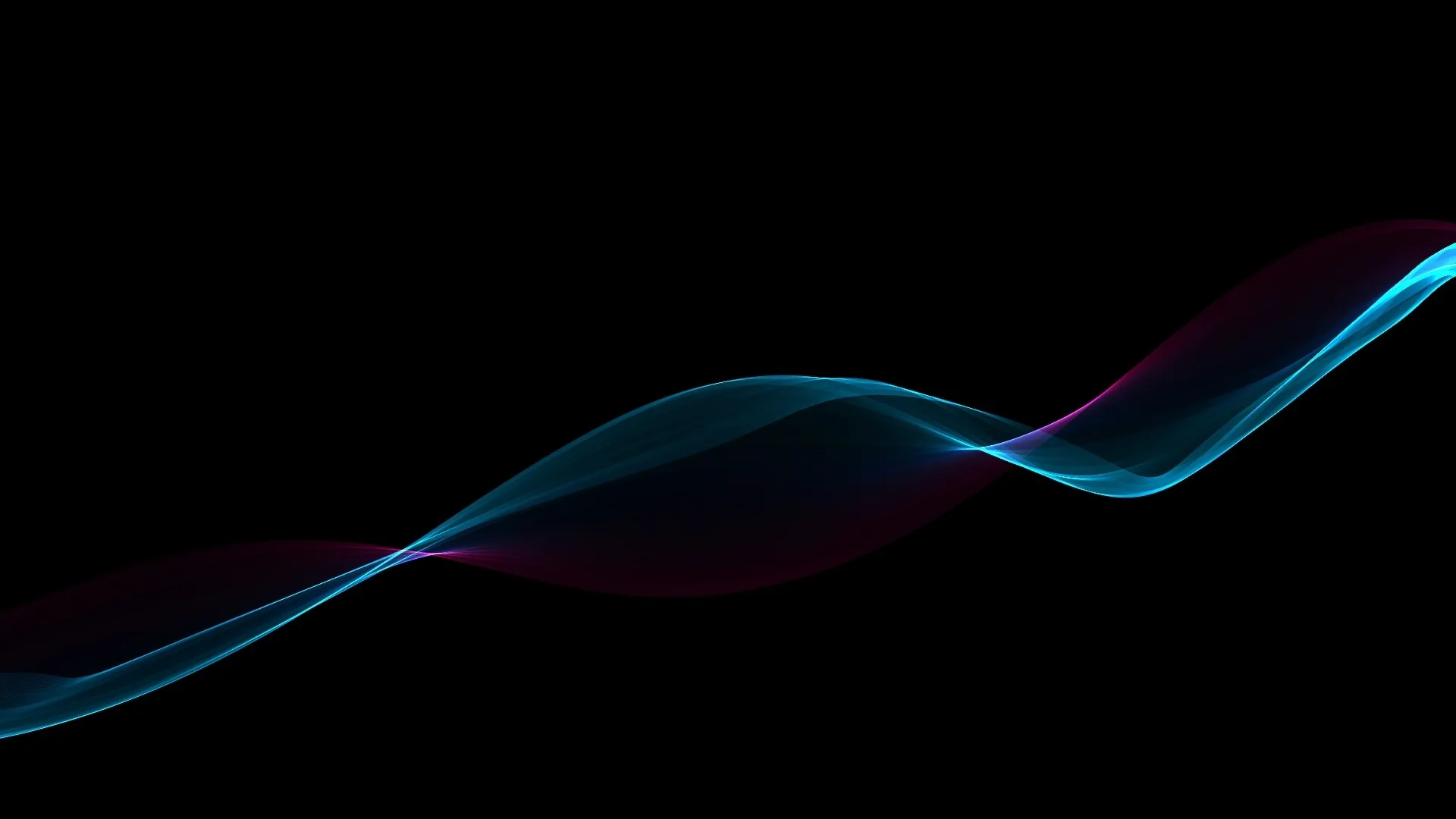A thin ribbon of blue and pink smoke runs the width of the frame, thickest at the right and fading left.
