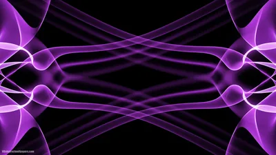 Violet ribbons of smoke stretch across the frame and mirror each other left to right, crossing over an unlit black centre.