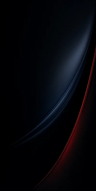 Two thin curves of light, one cool blue and one red, sweep past each other across an otherwise unlit frame.