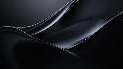 Broad satin curves fold across each other in near-black tones, one thin highlight running the length of the top edge.