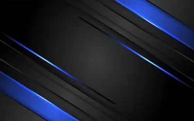 Flat vector bands of cobalt and black slice diagonally across the corners, leaving a wide charcoal middle that keeps desktop icons and text easy to read.
