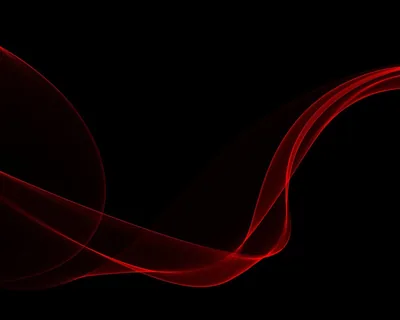 Thin red light waves cross from the lower left to the upper right corner, leaving the whole upper-left quarter true black for a clock or status bar.