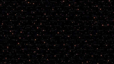 Small red and orange stars sit evenly across a flat black field, the row along the bottom slightly brighter than the rest.
