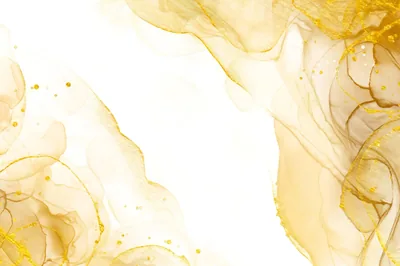 Translucent amber ink blooms frame the edges of the picture, leaving a clean white centre with plenty of room for widgets or text.