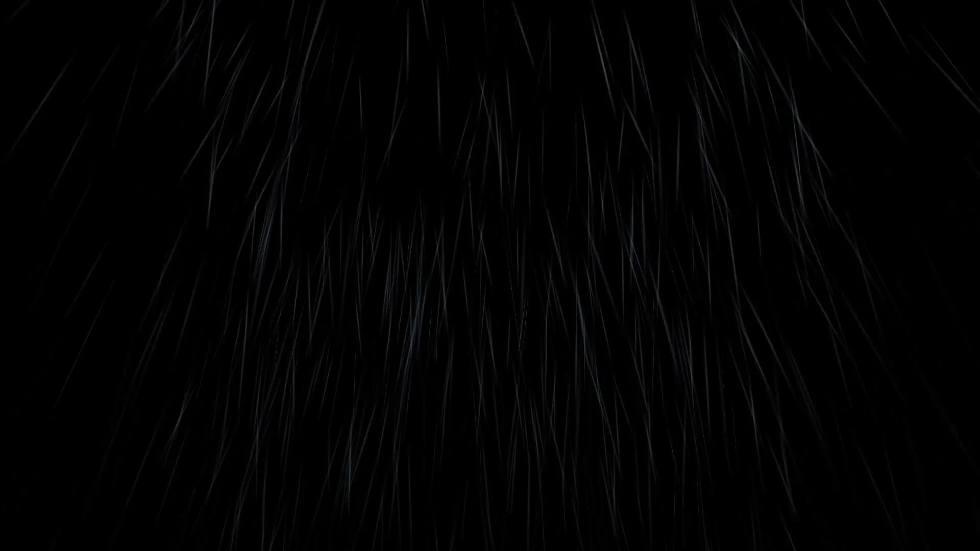 Thin pale streaks fall from the top of the frame like fine rain caught in a beam, thinning out before they reach the bottom edge.