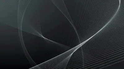 Fine grey lines bend into overlapping arcs across a charcoal field, densest in the lower right corner.