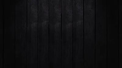 Vertical planks of burnt timber run the full height, the grain lifting slightly where the light crosses the middle.