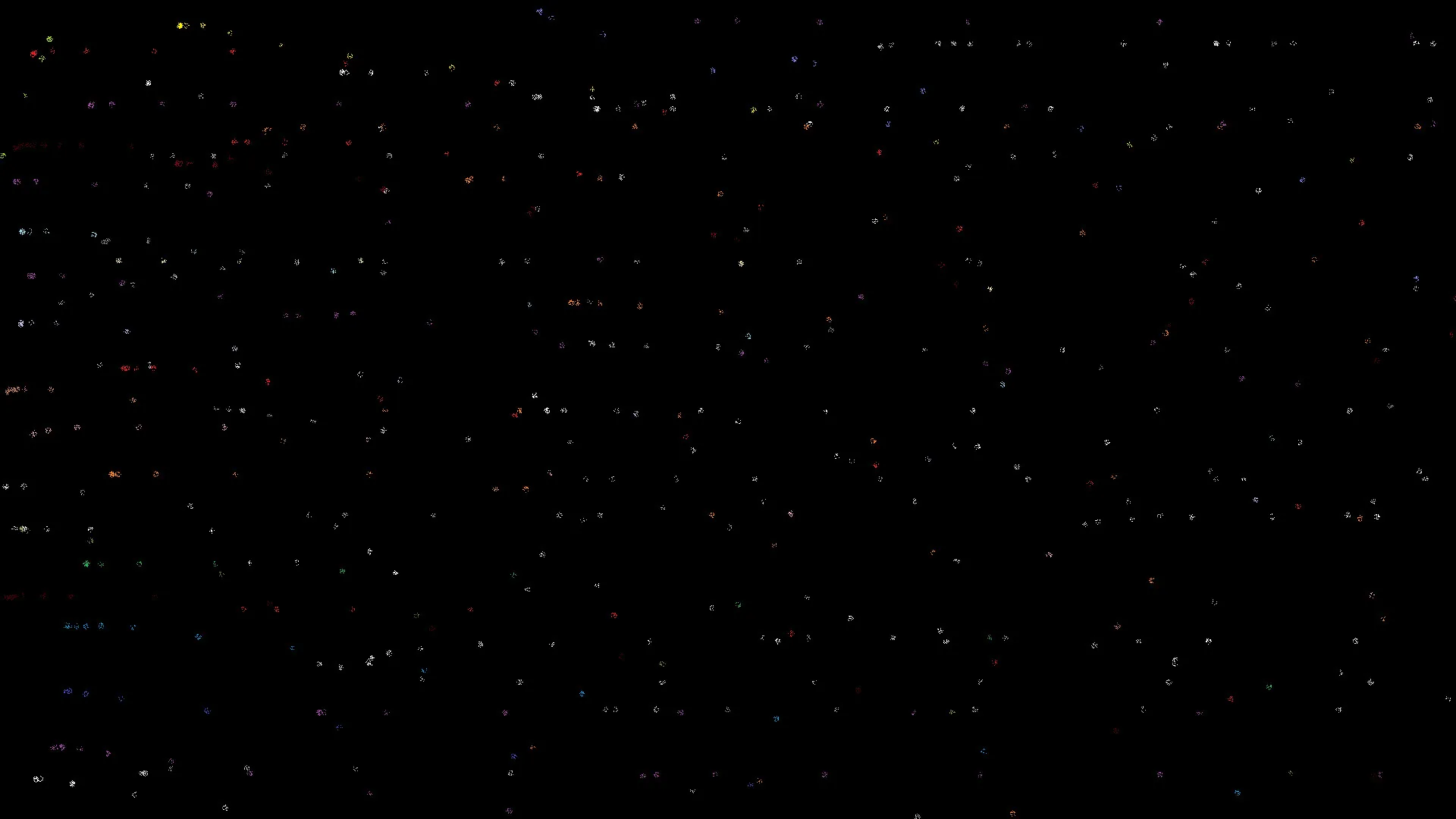 Grids of tiny lights spread across a black frame like a city seen from the air with no horizon in sight.