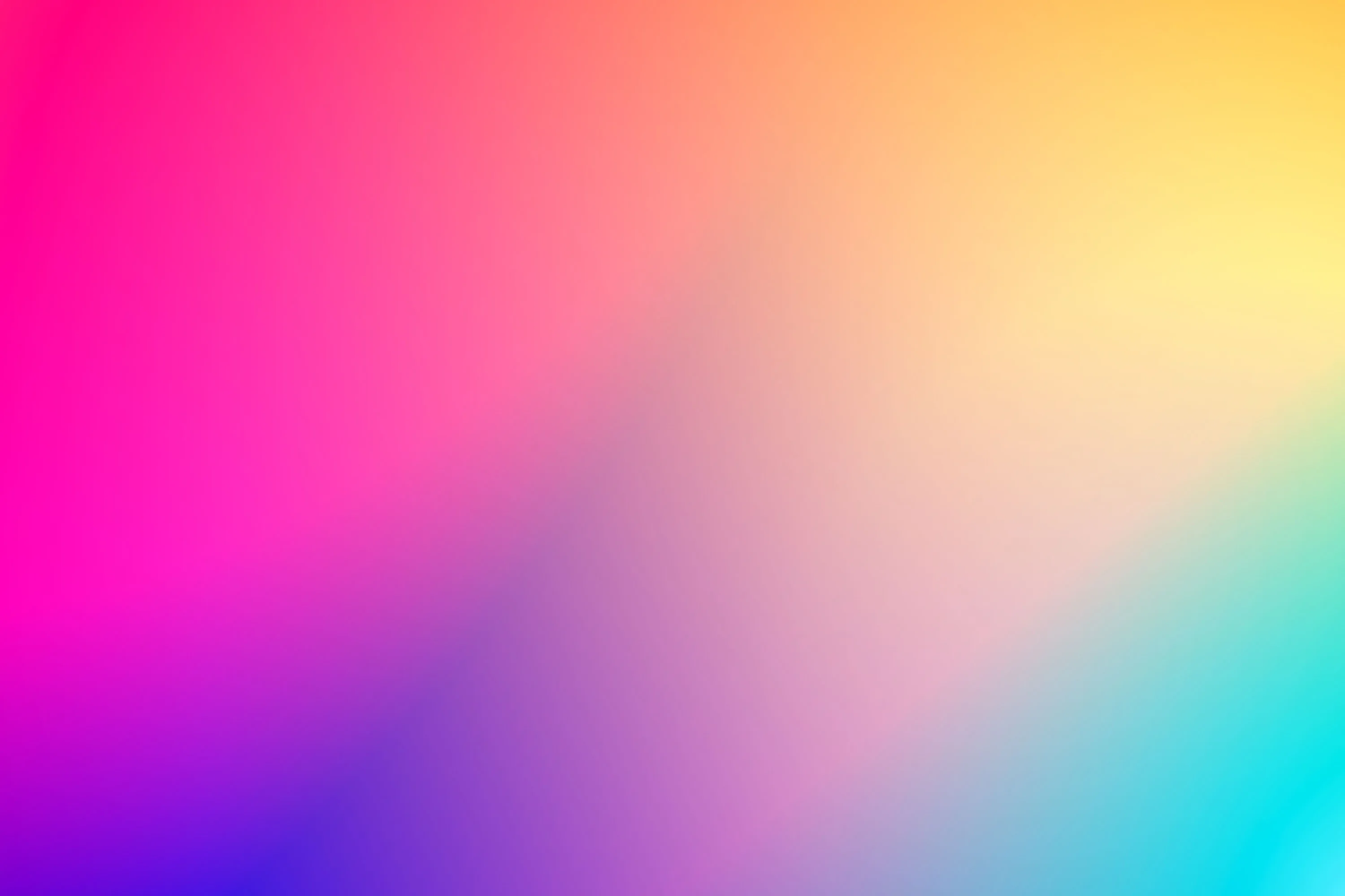 Hot pink floods the left while lemon yellow and cyan share the right edge, meeting in a pale lavender seam down the middle of the frame.