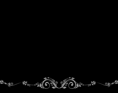 A symmetrical filigree of vines and curls runs along the bottom edge in fine white line work, the whole upper frame left empty.