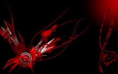 A creature of spikes and spirals drawn in red ink lunges across black, its brush-made limbs trailing spatter toward the right edge.