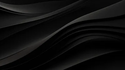 Broad wave shapes overlap across the frame in charcoal and black, edges softened so the layers read more as folds of cloth than lines.