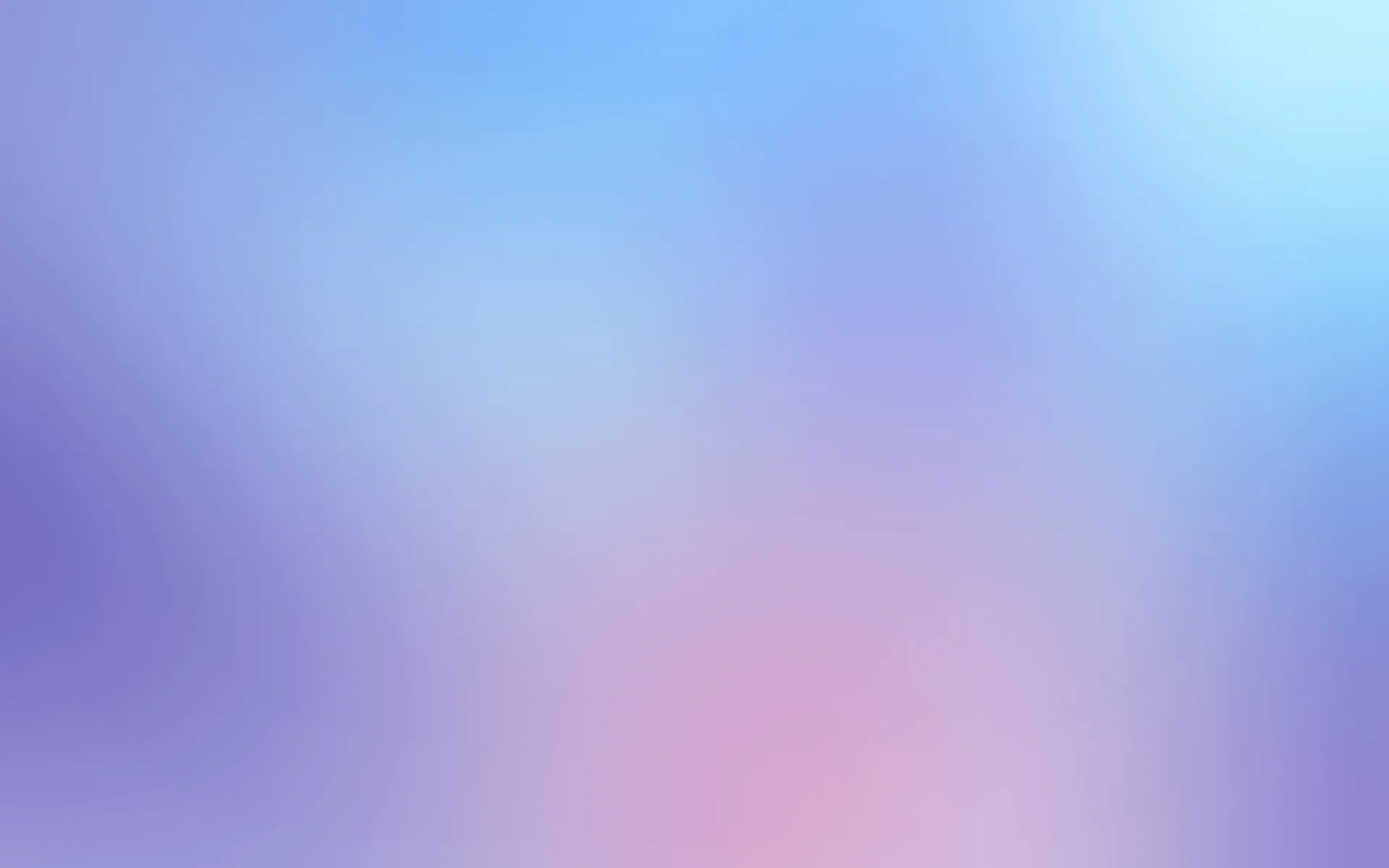Powder blue and periwinkle fill most of the frame while a blush pink glow rises from the bottom centre, light enough for dark text or widgets anywhere.