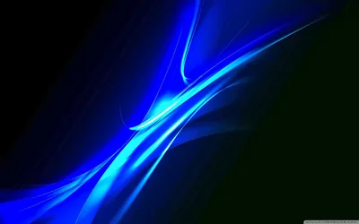 Two ribbons of blue light cross near the centre and taper off toward the corners, the brightest point sitting where they overlap.