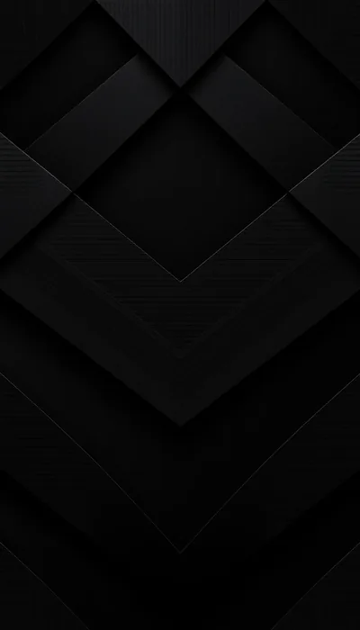 Nested angular bands step down the frame, each layer separated by a thin shadow line, the top corners left plain.