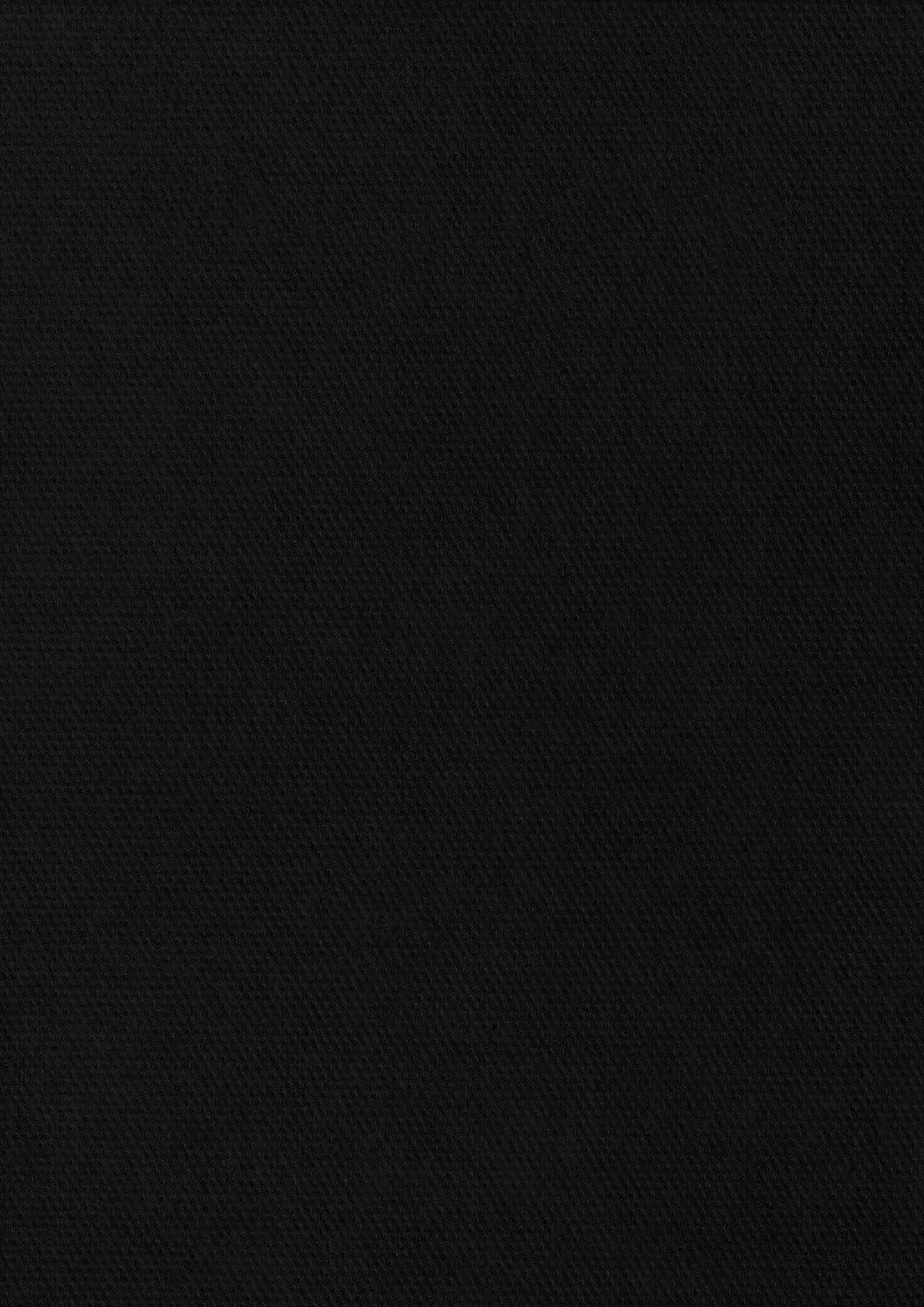Flat black filling the entire portrait frame, with a fine canvas weave just visible in the surface and no lighter areas anywhere.