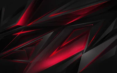 Overlapping grey planes are sliced by glowing red streaks, the lower right corner left flat and empty.
