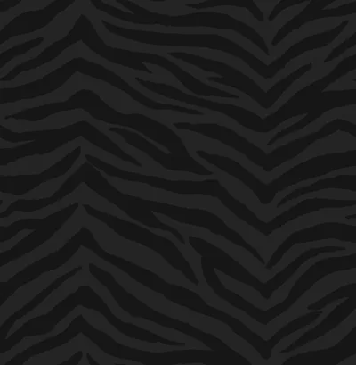 Zebra markings tile the square in two close shades of black, visible only where the matte stripes meet the slightly glossier ground.