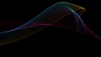 A translucent ribbon shifts from violet to gold as it crosses the frame, dissolving before it reaches the top.