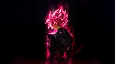 Only a rose-pink flame outline separates his turned back from a frame of flat true black, leaving nearly the whole canvas pure black around him.
