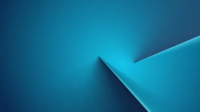 A smooth blue gradient is split by one clean diagonal fold cutting in from the right, the upper left kept empty for icons.