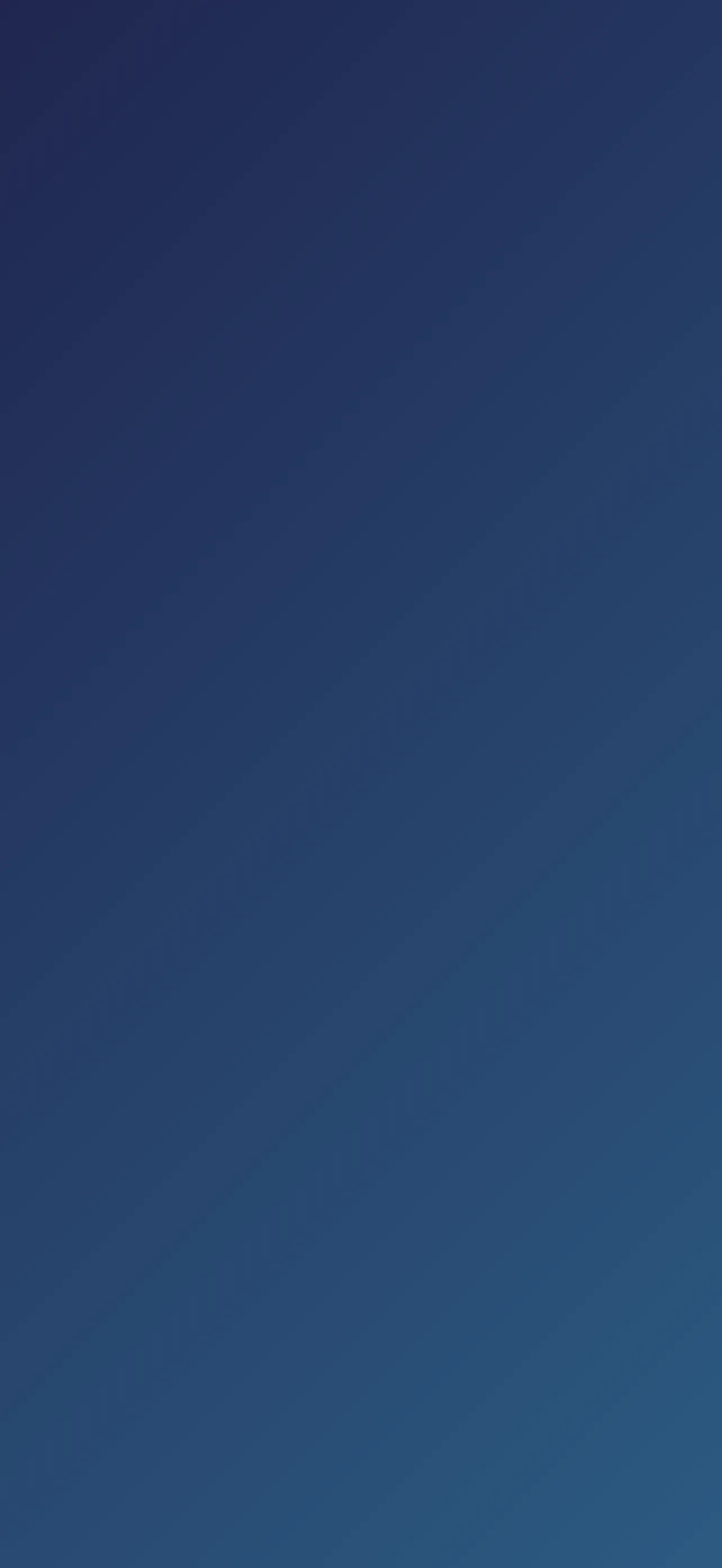 A single quiet gradient from deep navy to slate blue, brightening toward the lower right — nothing in it competes with icons or widgets.
