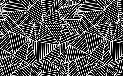 Triangles filled with fine white stripes tile edge to edge, each one running its lines at a different angle so the surface reads as folded paper.