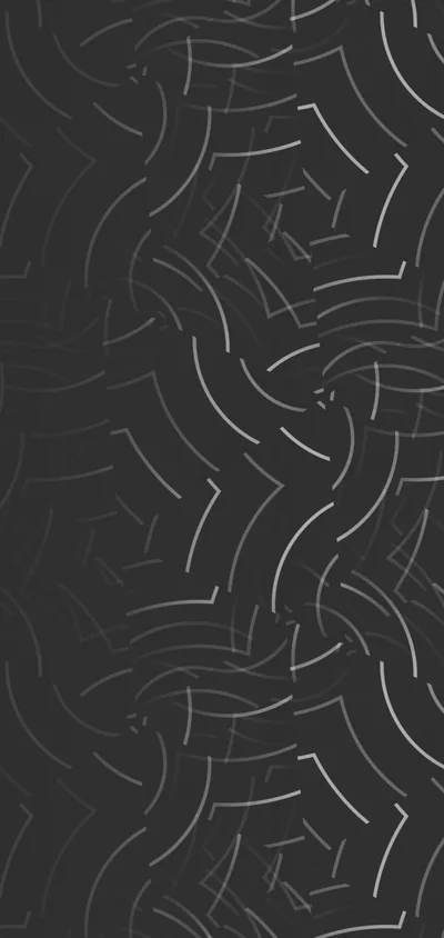 Short curved strokes wander across a dark grey surface like an unsolved maze, drawn in outlines barely a shade lighter than the ground.