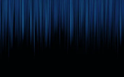 Fine vertical lines hang from the top edge in cobalt, thinning and dissolving into black halfway down the frame.