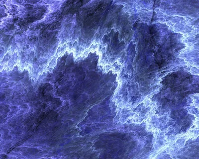 Jagged ridges of pale lightning fork across indigo rock from the lower left, with the darkest pockets of shadow settling right of centre.