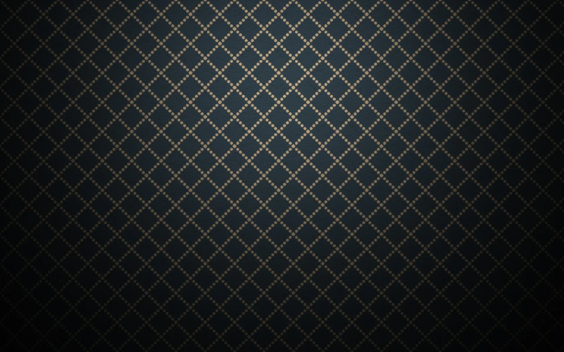 A fine gold crosshatch runs over deep navy-black, brightest through the middle band and dimming toward all four edges.