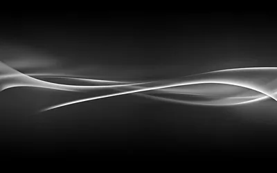 Two thin silver ribbons cross in a long lazy S across the middle of a black field, leaving the top and bottom thirds completely empty.