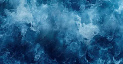 Dense smoke in steel blue and white billows across the whole frame, brightest along the top edge with a darker hollow just below centre.
